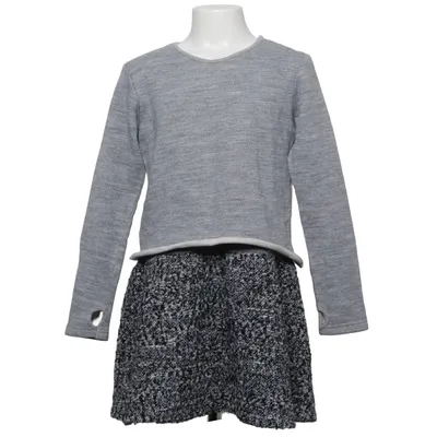 Dress (Gray, Black, White) from Christina Rohde Acrylic, Cotton, Polyester, Wool