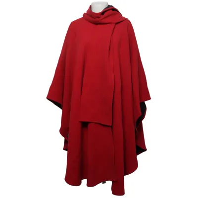 Poncho (Red) from Peter James Cashmere, Wool