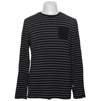 Langærmet t-shirt (Sort, Hvid) fra JBS Bambus, Elastan, Økologisk bomuld