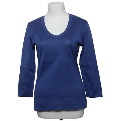 T-shirt à manches longues (Bleu) de Strenesse Gabriele Strehle Coton, Soie