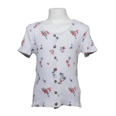 Top (Wit, Meerkleurig) van H&M Katoen, Elastaan