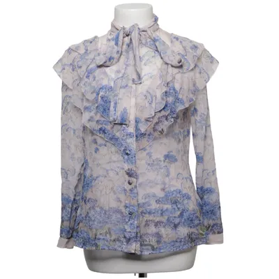 Blouse (Beige, Blue, Multicolored) from Zimmermann Cotton, Silk