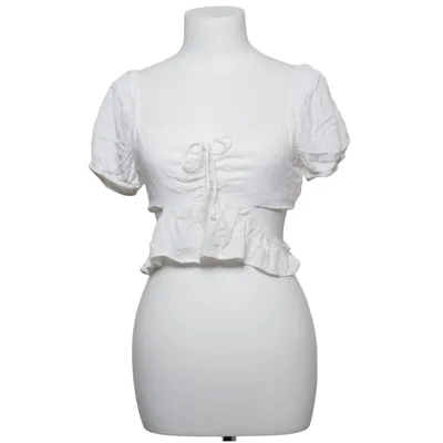 Crop top (Hvid) fra Stradivarius Polyester, Viscose