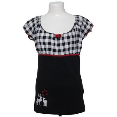 Dirndlbluse (Sort, Hvid, Rød) fra HangOwear Bomuld, Elastan