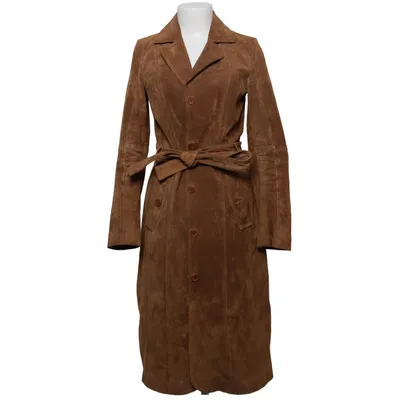 Leather coat (Brown) from Review Leather, Polyester