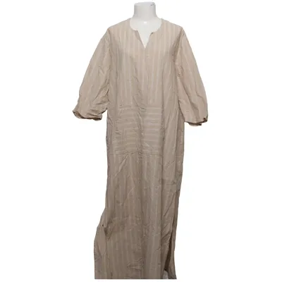 Kleid (Beige) von Pure by Ulla Popken Leinen, Bio-Baumwolle