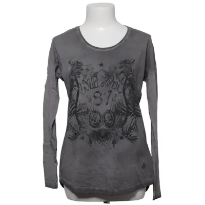 T-shirt à manches longues (Gris) de Lieblingsstück Coton, Modal