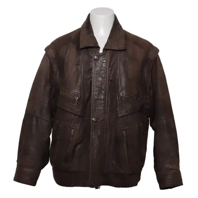 Leather jacket (Brown) Leather, Polyester