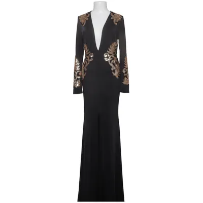 Evening gown (Black, Gold) from NLY Eve Elastane, Polyester