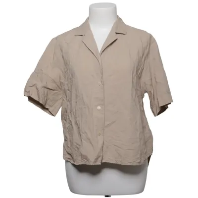 Korte mouwen shirt (Beige) van Uniqlo Katoen, Linnen, Viscose