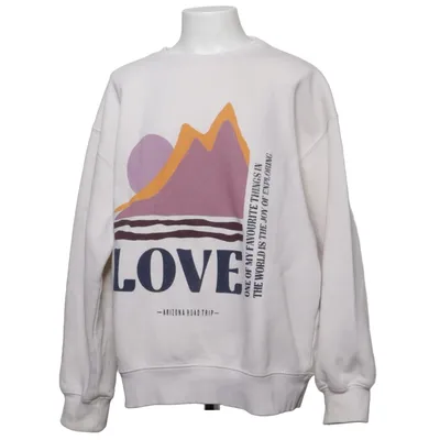 Sweatshirt (White, Multicolored) from Zara Cotton, Elastane