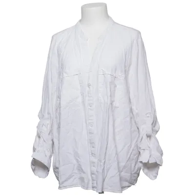 Shirt (White) from H&M Linen, Viscose