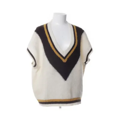 Pull sans manches (Blanc, Marron, Jaune) de Arnie Says Élasthane, Mohair, Polyamide, Laine