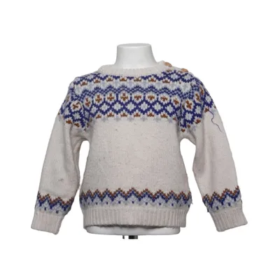 Pull-over (Blanc, Bleu, Marron) de Louise Misha Acrylique, Laine d'alpaga, Polyester