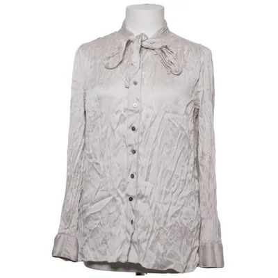 Strikblouse (Beige) van Nice Connection Elastaan, Zijde