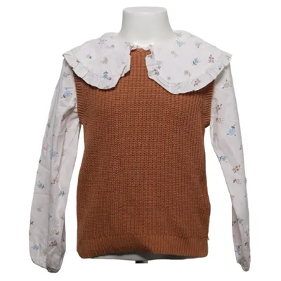 Top (Braun, Weiß, Mehrfarbig) von Zara Baumwolle, Elasthan