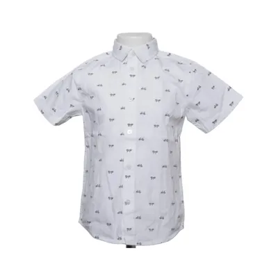Short sleeve shirt (White, Blue) from Cool Club Cotton