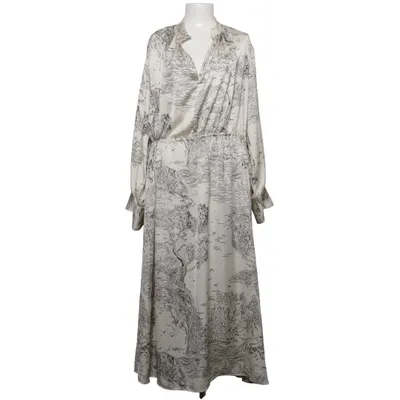 Robe longue (Beige, Multicolore) de H&M Modern Classic Polyester