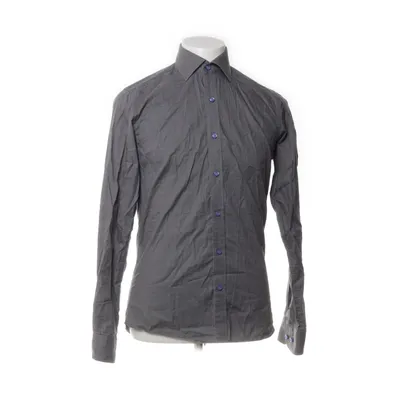 Skjorta (Grå, Blå, Vit) från Dressmann Premium Collection Bomull