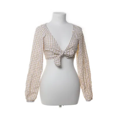 Crop top (Beige, Blanc) de NA-KD Coton