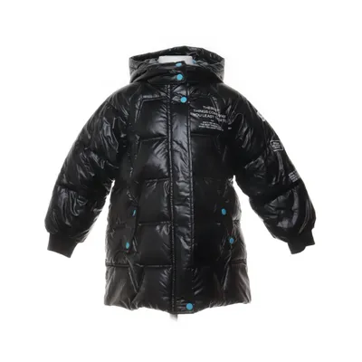 Vinterjacka (Svart, Blå) Polyester