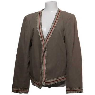 Jacke (Braun, Rot, Beige) von Brigitte von Boch Acetat, Baumwolle, Leinen