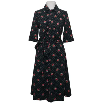 Robe chemise (Noir, Multicolore) de Tante Betsy Coton, Élasthane
