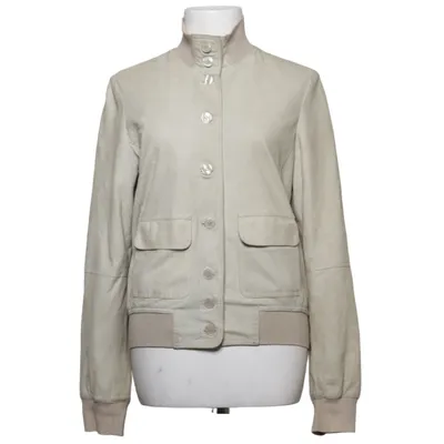Leather jacket (Beige) from Montes Leather