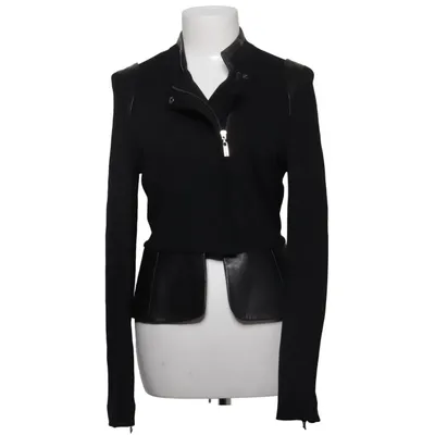 Bikerjack (Zwart) van Caramelo Katoen, Elastaan, Leer, Polyamide, Viscose