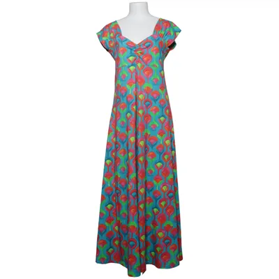 Robe longue (Bleu, Multicolore) de Líen & Gíel Coton, Élasthane
