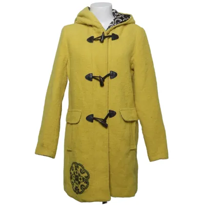 Dufflecoat (Gul) fra Desigual Alpacauld, Elastan, Polyamid, Polyester