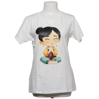 T-shirt (Blanc, Multicolore) de SBS Coton, Élasthane