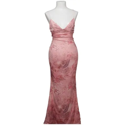 Robe longue (Rose, Multicolore) de Fashion Nova Élasthane, Polyester