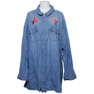 Denim shirt (Blue) from New Look Curves Cotton