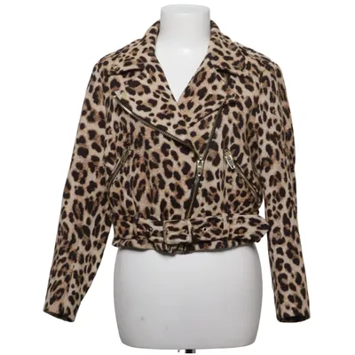 Biker jacket (Brown, Black) from Zara Basic Outerwear Cotton, Polyester