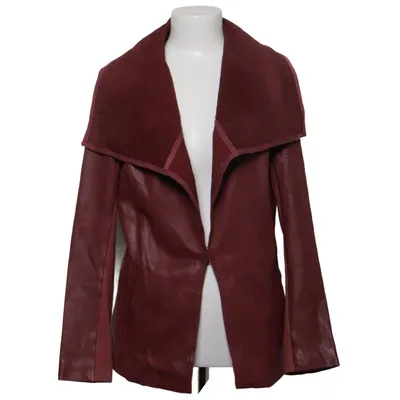 Veste en cuir (Rouge) de Avenue Foch Cuir, Polyester