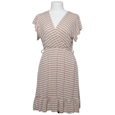 Dress (Beige, White) from Zauberstern Elastane, Viscose