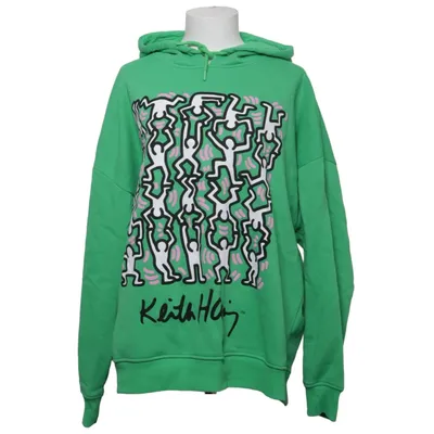 Huvtröja (Grön) från Keith Haring Bomull, Polyester