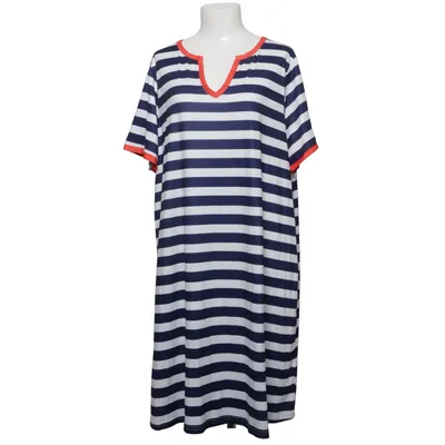 Jurk (Blauw, Wit, Rood) van Shein Curve Elastaan, Polyester