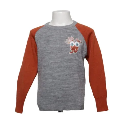 Sweater (Gray, Orange) from Ulvang Wool