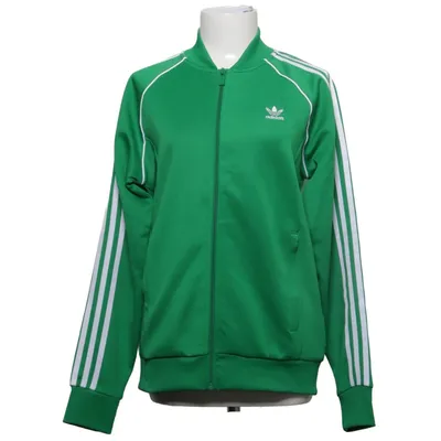 Træningsjakke (Grøn, Hvid) fra Adidas Originals Bomuld, Elastan, Genanvendt polyester