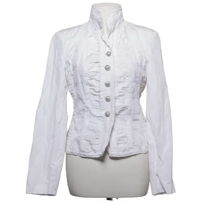 Jacke (Weiß) von Vera Varelli Baumwolle, Metallfaser, Polyester