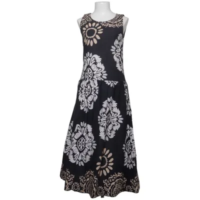 Robe longue (Noir, Beige) de Flare Coton, Élasthane