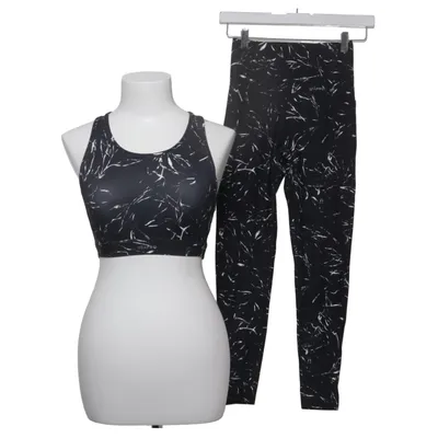 Ensemble de vêtements de sport (Noir, Blanc) de Usa Pro Élasthane, Nylon
