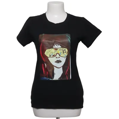 T-shirt (Noir) de SBS Coton, Élasthane