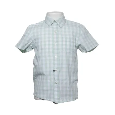 Chemise à manches courtes (Vert, Blanc) de Kids Coton, Élasthane
