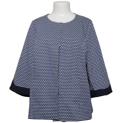Jacka (Blå, Vit, Svart) från Persona by Marina Rinaldi Acetat, Bomull, Elastan, Polyester