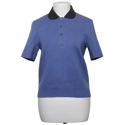 Polo shirt (Blue, Black) from Theory Cashmere, Cotton, Cupro, Elastane, Polyamide, Silk