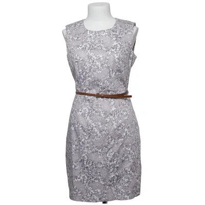 Dress (Beige, White) from Oodji Cotton, Elastane