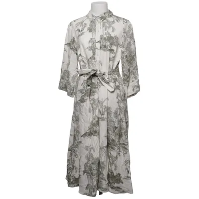 Dress (White, Green) from More & More Linen, Viscose